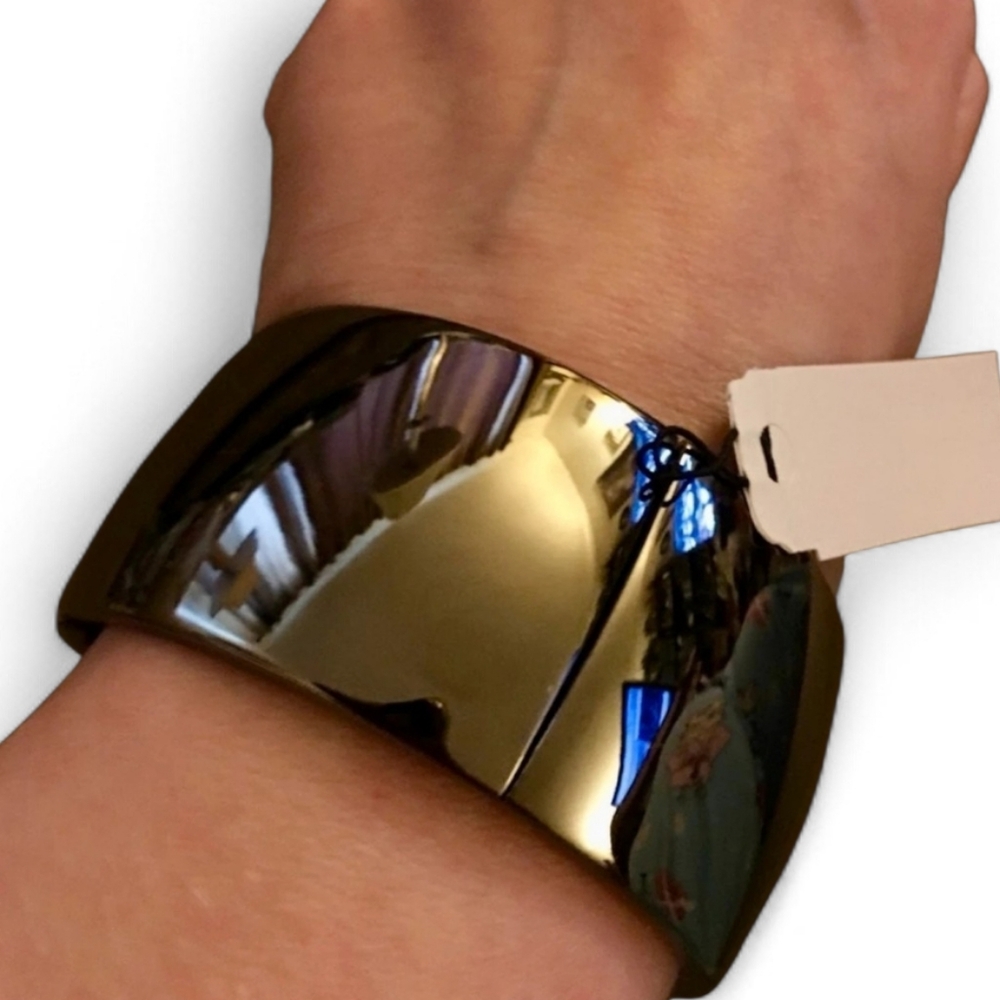 MIX IT GLOSSY GUNMETAL GREY ADJUSTABLE BRACELET NWT
